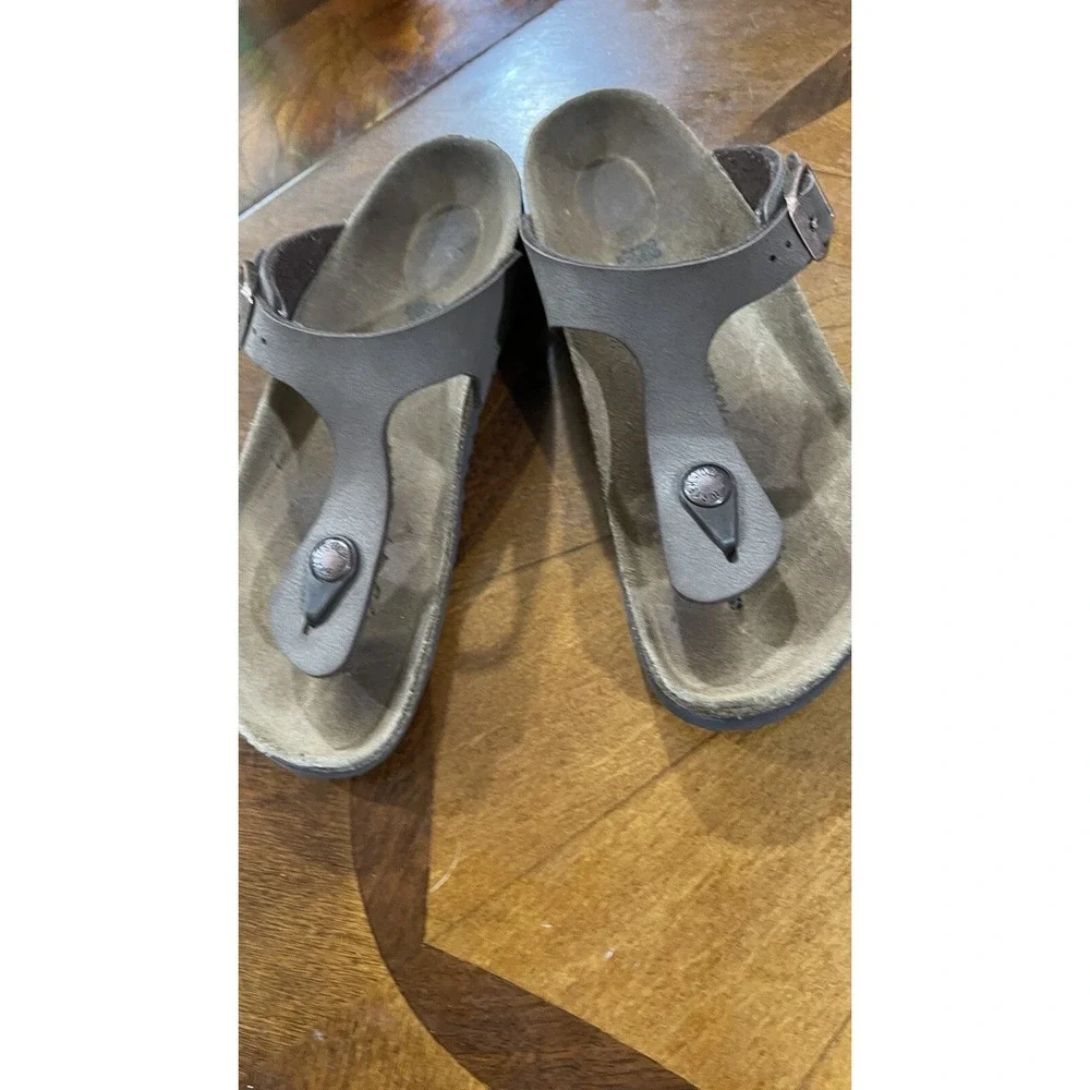 Birkenstock Gizeh Kids Brown Sandals EU 33‎ US 2 Thong Cork Footbed
